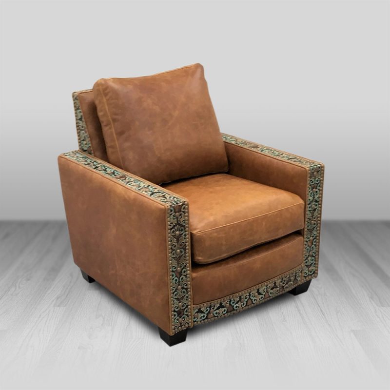 cowhide western furniture living room accent chair jaxon style